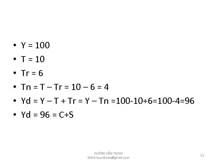 • • • Y = 100 T = 10 Tr = 6 Tn