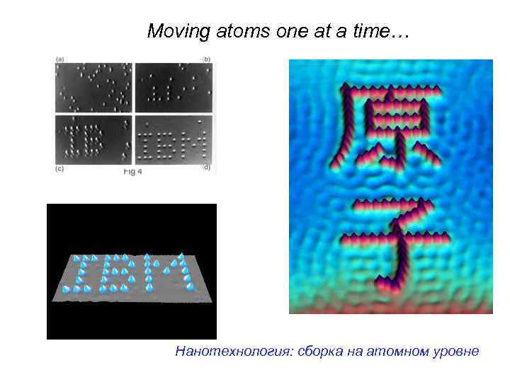 Moving atoms one at a time… Нанотехнология: сборка на атомном уровне 