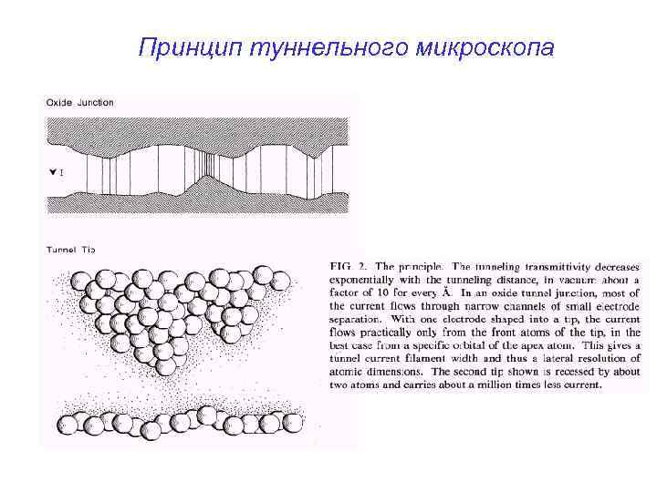 Принцип туннельного микроскопа 