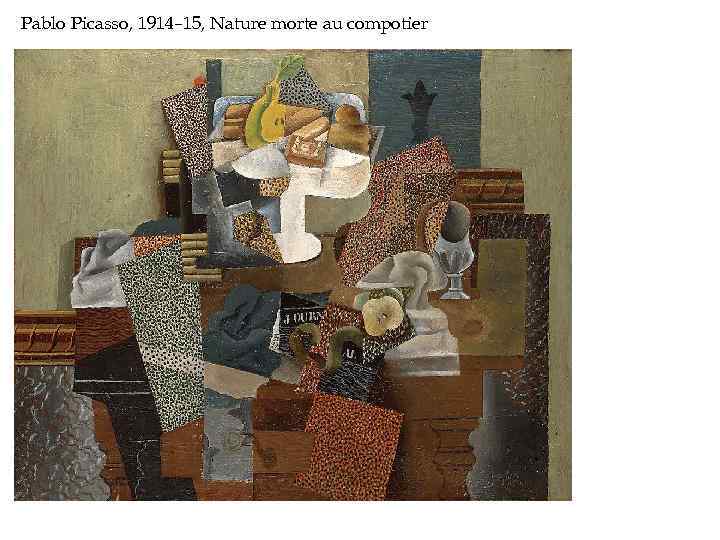 Pablo Picasso, 1914– 15, Nature morte au compotier 