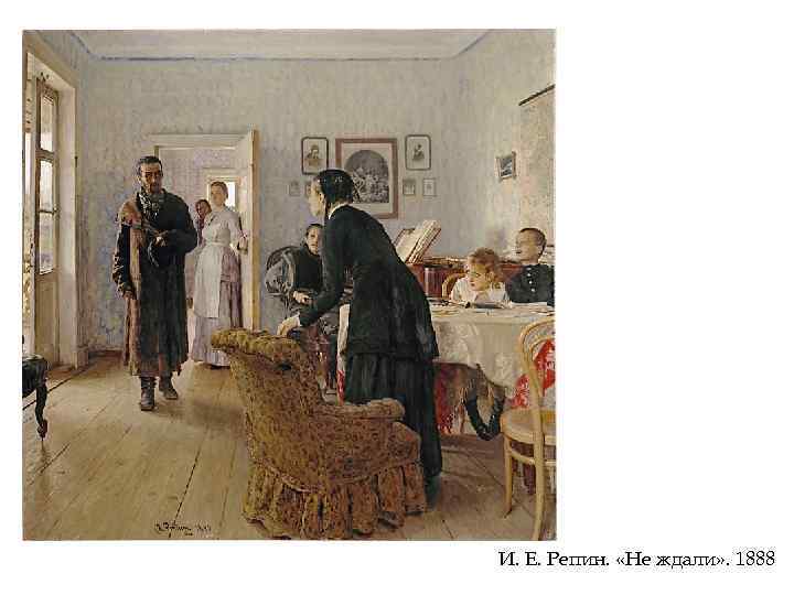 И. Е. Репин. «Не ждали» . 1888 