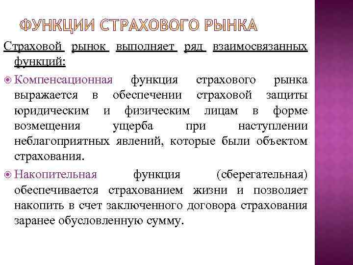 Страховой рынок представляет собой. Сущность страхового рынка. Функции страхования. Структура страхового рынка.