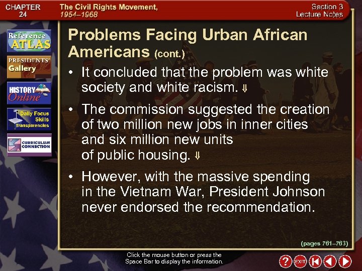 Problems Facing Urban African Americans (cont. ) • It concluded that the problem was