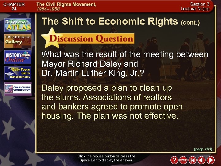 The Shift to Economic Rights (cont. ) What was the result of the meeting