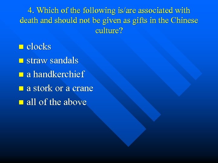 4. Which of the following is/are associated with death and should not be given