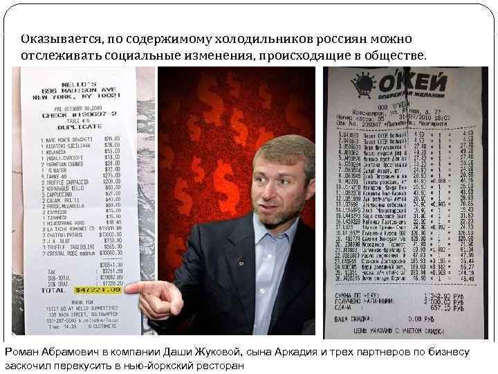  Оказывается, по содержимому холодильников россиян можно отслеживать социальные изменения, происходящие в обществе. Роман