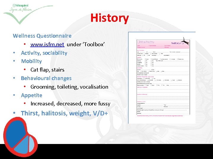 History Wellness Questionnaire • www. isfm. net under ‘Toolbox’ • Activity, sociability • Mobility