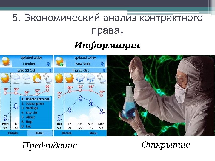 5. Экономический анализ контрактного права. Информация Предвидение Открытие 