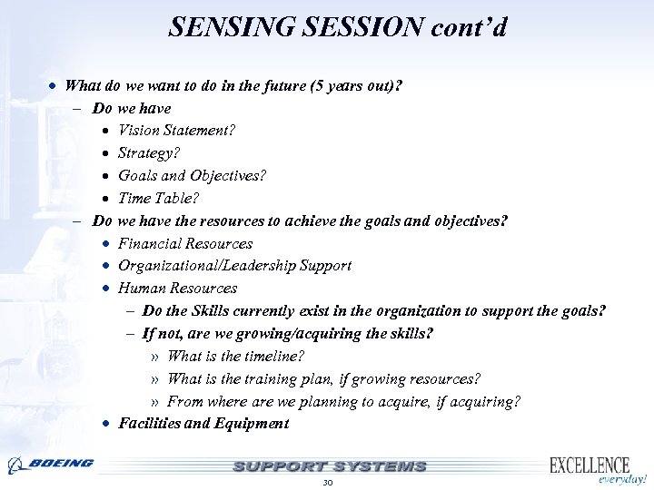 SENSING SESSION cont’d · What do we want to do in the future (5