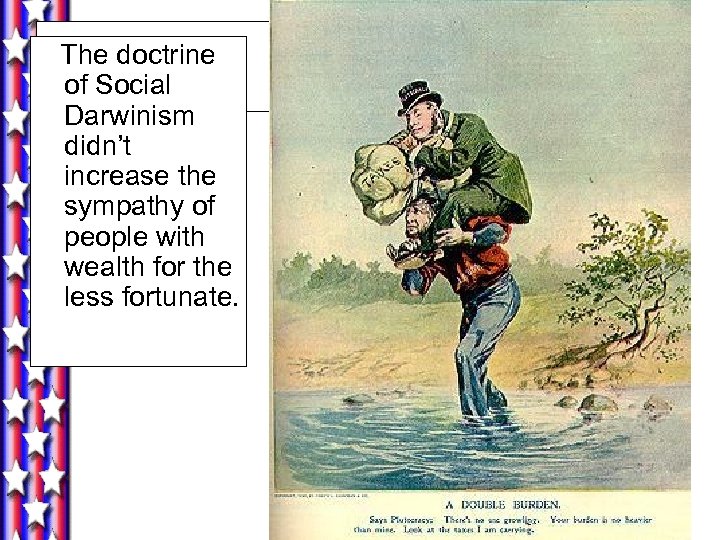 The doctrine of Social Darwinism didn’t increase the sympathy of people with wealth for