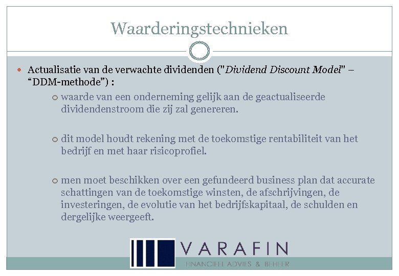 Waardering Van De Onderneming Waarderingsmethoden Info Varafin Be Www