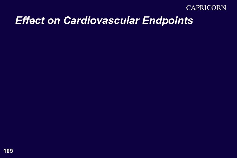 CAPRICORN Effect on Cardiovascular Endpoints 105 