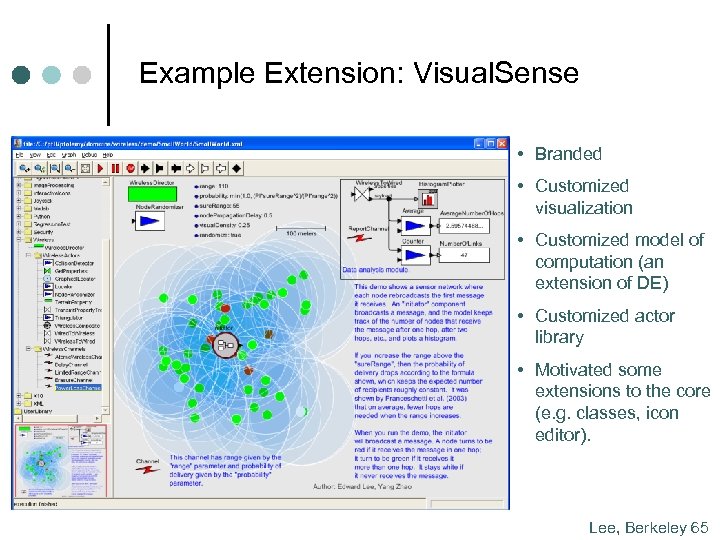 Example Extension: Visual. Sense • Branded • Customized visualization • Customized model of computation