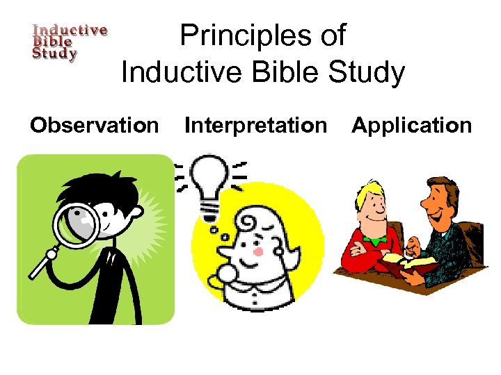 Principles of Inductive Bible Study Observation Interpretation Application 