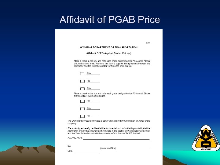 Affidavit of PGAB Price 