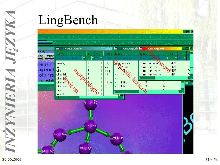 INŻYNIERIA JĘZYKA 20. 05. 2006 Ling. Bench 51 z 54 