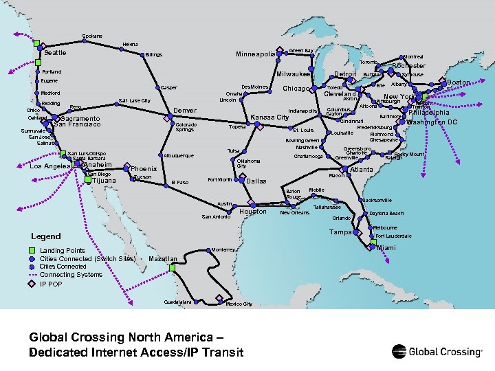 Spokane Helena Seattle Green Bay Minneapolis Billings Montreal Toronto Portland Detroit Milwaukee Buffalo Eugene