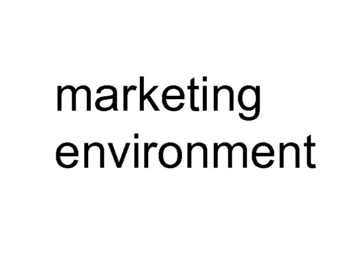 marketing environment 