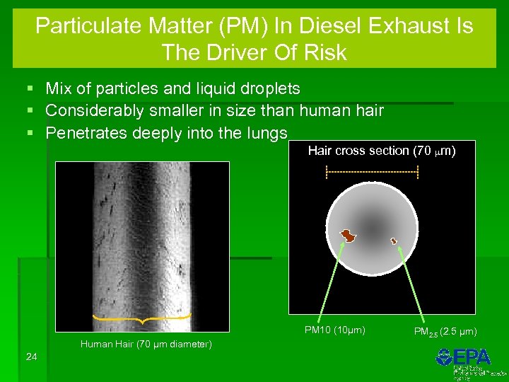 Particulate Matter (PM) In Diesel Exhaust Is The Driver Of Risk § § §