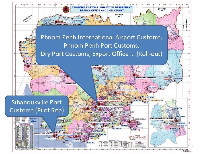 Phnom Penh International Airport Customs, Phnom Penh Port Customs, Dry Port Customs, Export Office