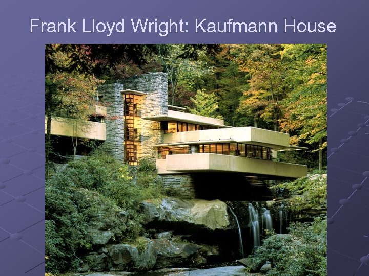 Frank Lloyd Wright: Kaufmann House 