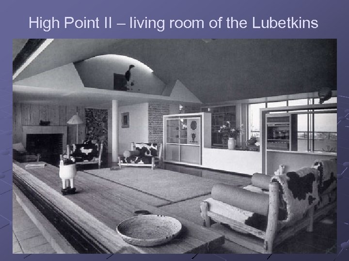 High Point II – living room of the Lubetkins 