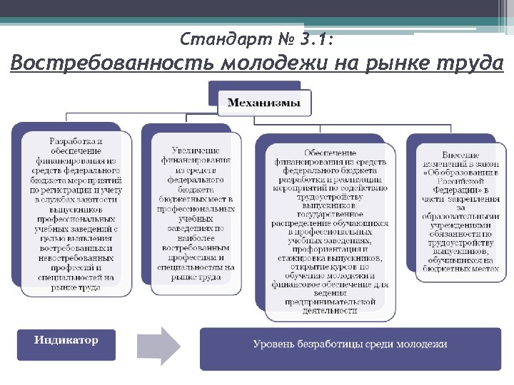 Стандарт № 3. 1: Востребованность молодежи на рынке труда 