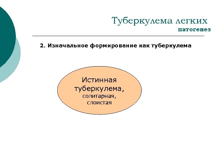 Туберкулема легких патогенез 2. Изначальное формирование как туберкулема Истинная туберкулема, солитарная, слоистая 