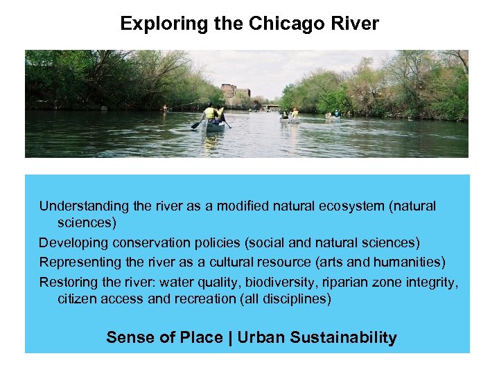 Exploring the Chicago River Understanding the river as a modified natural ecosystem (natural sciences)