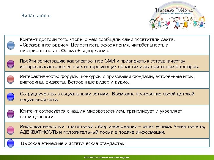 Виральность. Контент достоин того, чтобы о нем сообщали сами посетители сайта. «Сарафанное радио» .