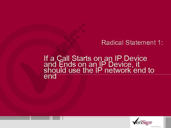 Radical Statement 1: If a Call Starts on an IP Device and Ends on