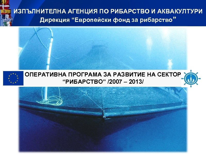 ИЗПЪЛНИТЕЛНА АГЕНЦИЯ ПО РИБАРСТВО И АКВАКУЛТУРИ Дирекция “Европейски фонд за рибарство” ОПЕРАТИВНА ПРОГРАМА ЗА