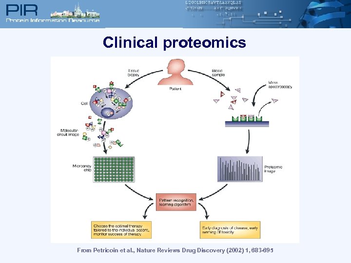 Clinical proteomics From Petricoin et al. , Nature Reviews Drug Discovery (2002) 1, 683