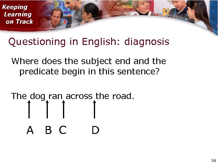 Questioning in English: diagnosis Where does the subject end and the predicate begin in