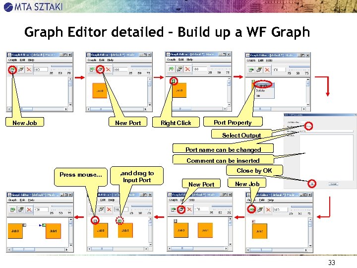 Graph Editor detailed - Build up a WF Graph New Port New Job Right