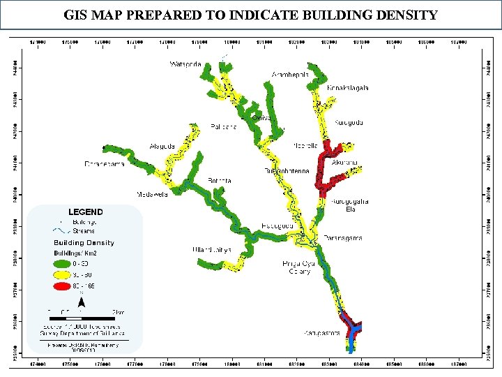 GIS MAP PREPARED TO INDICATE BUILDING DENSITY 