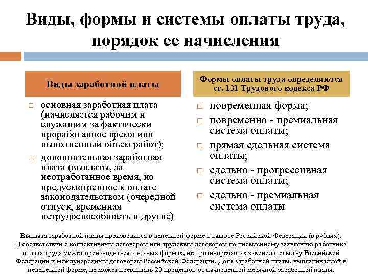 Виды начислений. Формы и порядок начисления оплаты труда. Виды начислений заработной платы. Порядок и виды оплаты труда. Порядок начисления заработной платы.