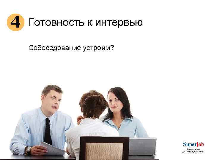 4 Готовность к интервью Собеседование устроим? 