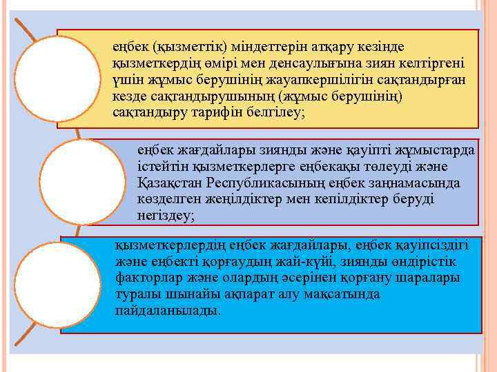 еңбек (қызметтік) міндеттерін атқару кезінде қызметкердің өмірі мен денсаулығына зиян келтіргені үшін жұмыс берушінің