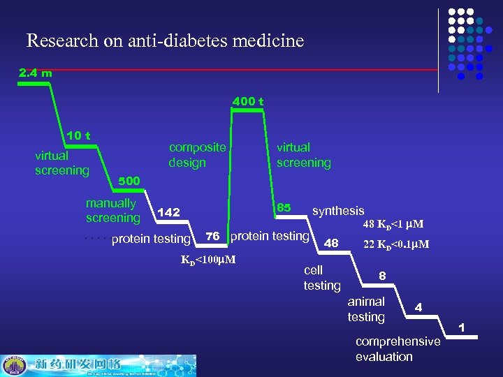Research on anti-diabetes medicine 2. 4 m 400 t 10 t virtual screening composite
