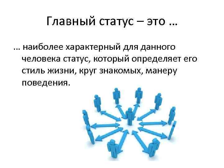 Став социально активный. Определение главного статуса. Главный статус это. Главный статус примеры. Главный статус человека.