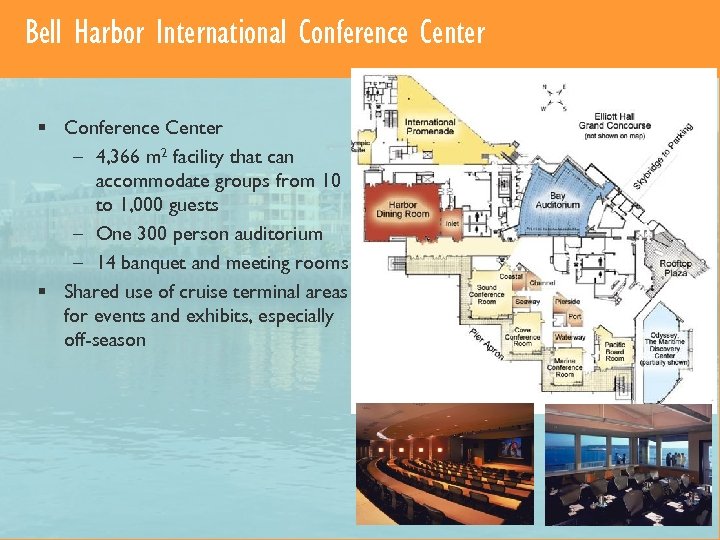Bell Harbor International Conference Center § Conference Center – 4, 366 m 2 facility