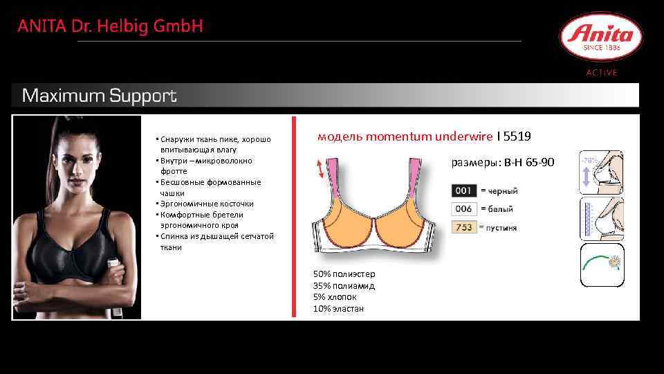  • Снаружи ткань пике, хорошо впитывающая влагу • Внутри – микроволокно фротте •