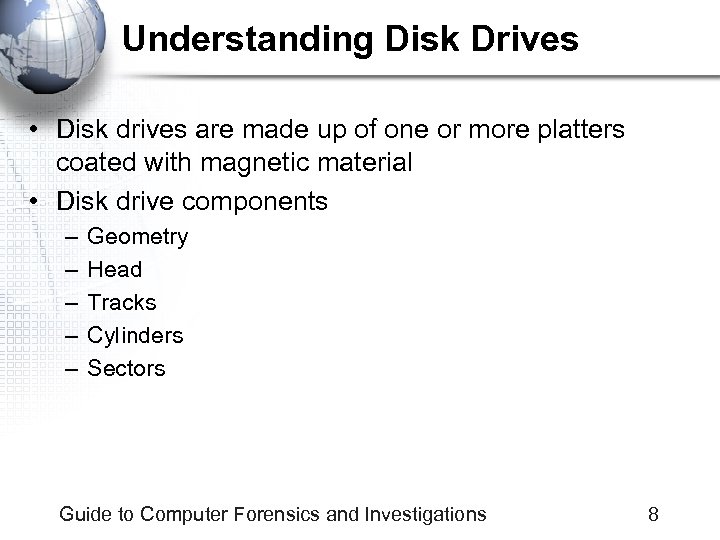 Understanding Disk Drives • Disk drives are made up of one or more platters