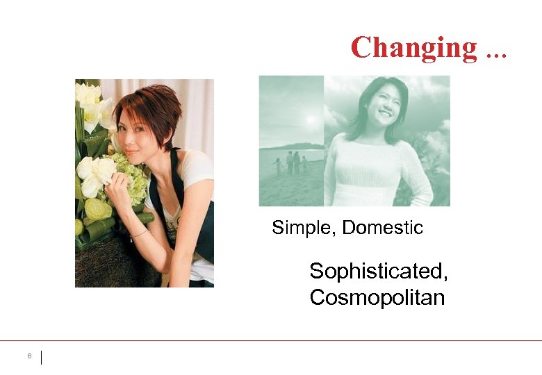 Changing. . . Simple, Domestic Sophisticated, Cosmopolitan 6 