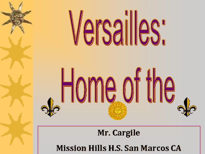 Mr. Cargile Mission Hills H. S. San Marcos CA 