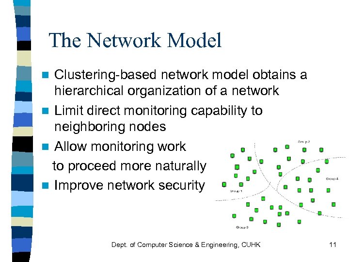 The Network Model Clustering-based network model obtains a hierarchical organization of a network n