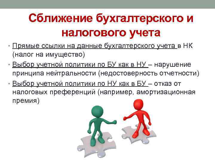 Сближение бухгалтерского и налогового учета • Прямые ссылки на данные бухгалтерского учета в НК