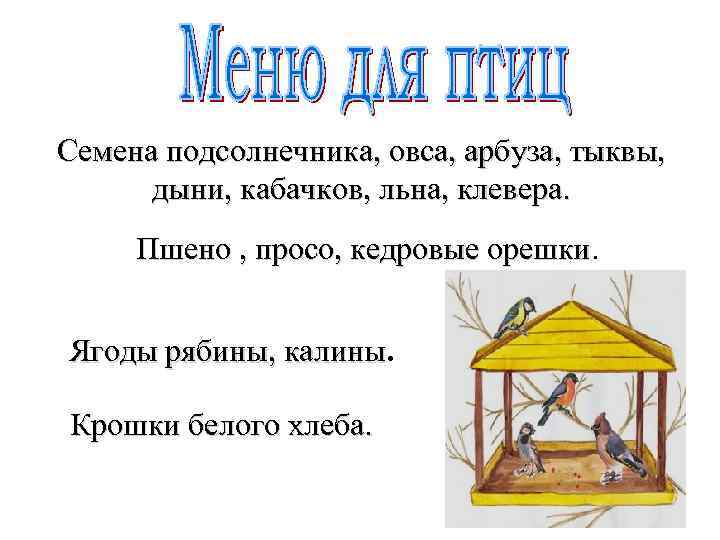 Семена подсолнечника, овса, арбуза, тыквы, дыни, кабачков, льна, клевера. Пшено , просо, кедровые орешки