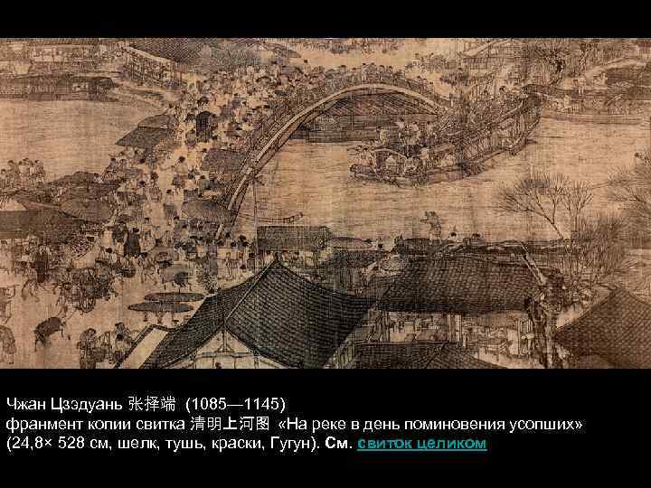 Чжан Цзэдуань 张择端 (1085— 1145) франмент копии свитка 清明上河图 «На реке в день поминовения